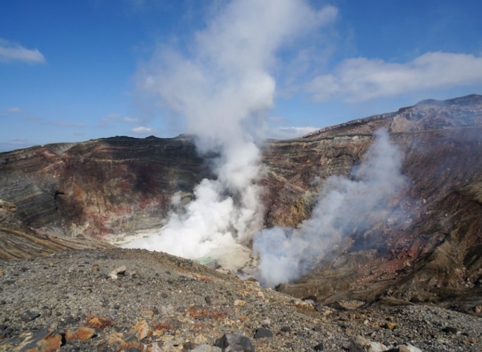 阿蘇火山冬季旅遊